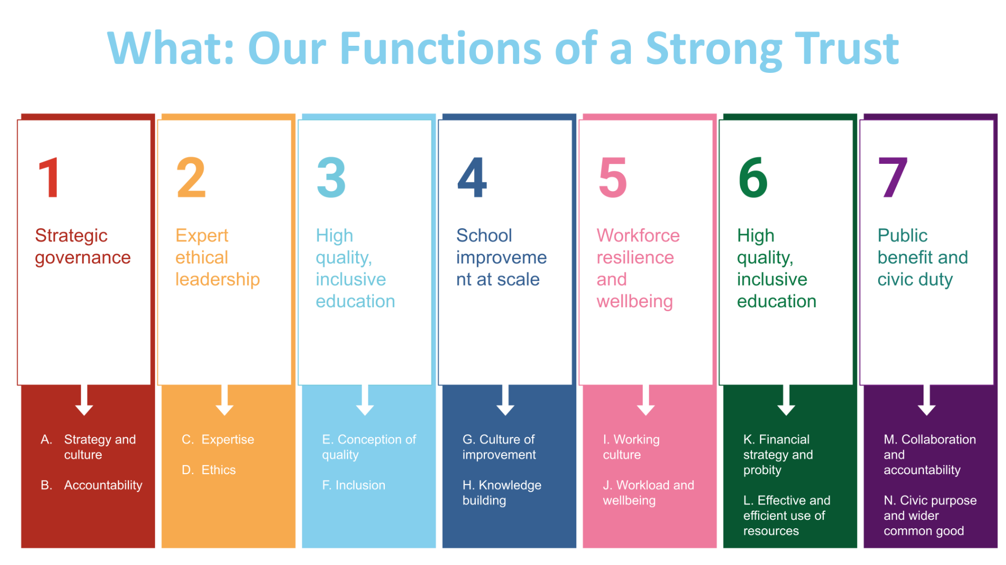 Graphic outlining functions of a strong trust